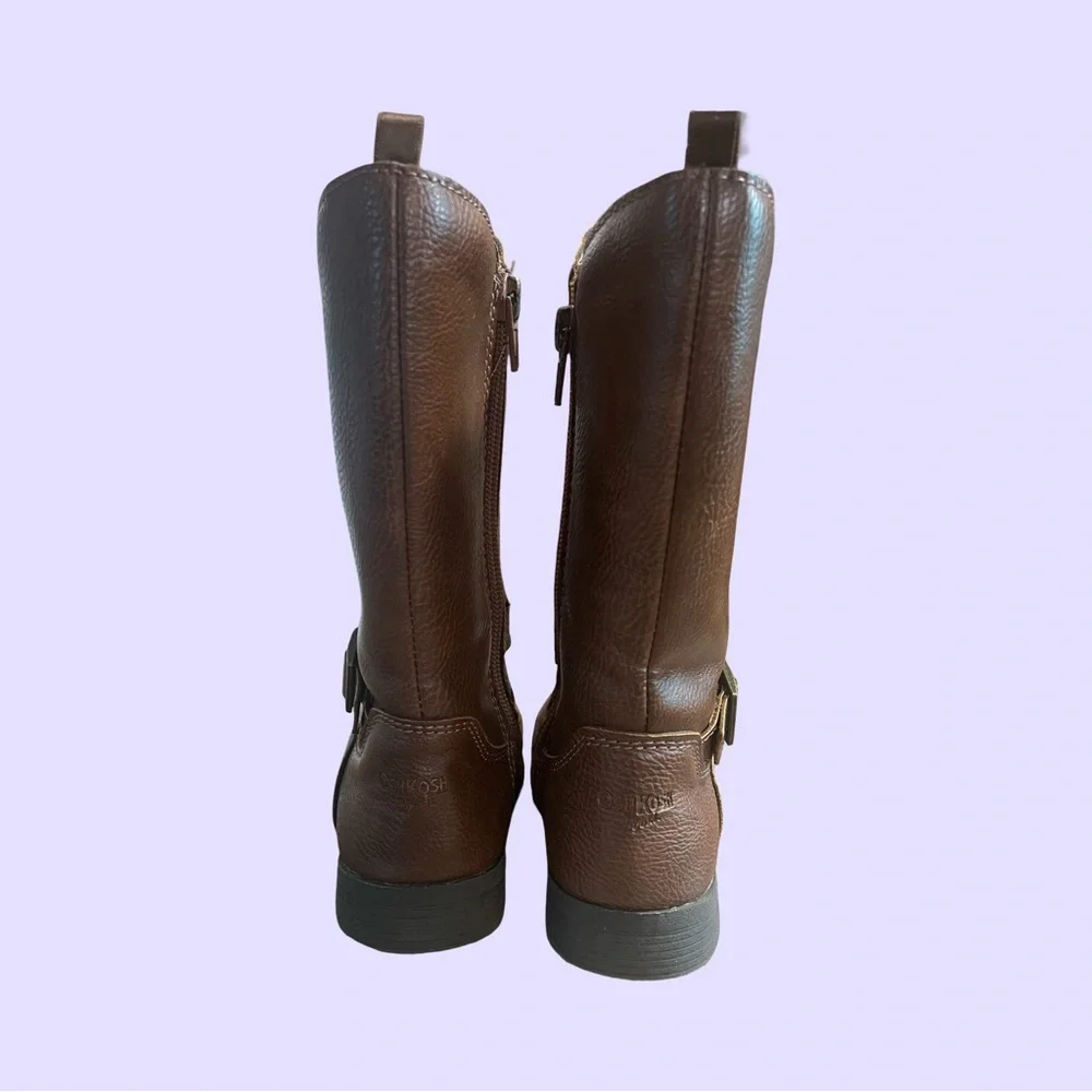 OshKosh B'gosh Brown Boots Toddler Girls Size 9 - Picture 5 of 5